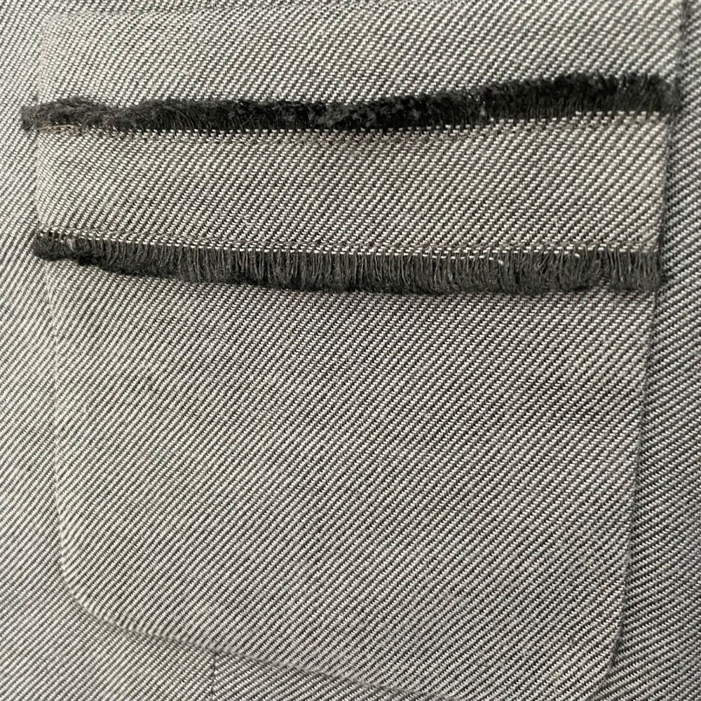 Rebecca Taylor Women's Gray Ruffle Edwardian Boss Babe Office Blazer Size 2 - Picture 12 of 12